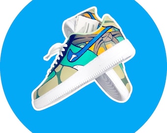 Custom Painted Nike Air Force One Low | Hand-Painted Air Force 1s | Custom Nike Sneakers | Personalized AF1 Shoes | Streetwear Art Shoes