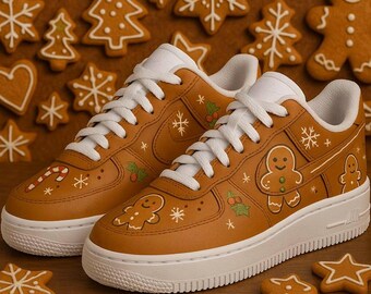 Custom Christmas Gingerbread Nike Air Force 1 Sneakers - Etsy