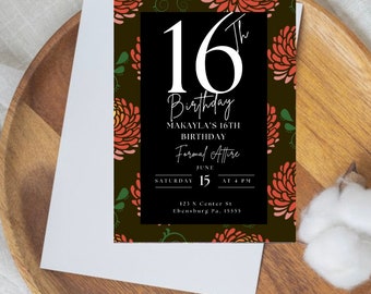 Personalized Sweet 16 Wedding Birthday Invitation,  Trending Birthday, Popular Sweet 16, Popular Girl Birthday, Popular Now, Trending Teen