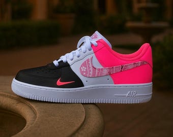 Custom Painted Nike Air Force One | Hand-Painted Pink Air Force 1s | Custom Nike Sneakers | Personalized AF1 Shoes | Streetwear Art Shoes