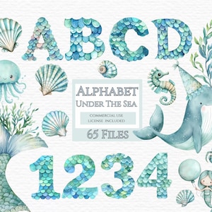 Lettres clipart sous la mer, alphabet sirène, png sirène, écailles de sirène, queues de sirène png, numéros de sirène. En savoir plus dans la description.