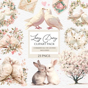 Amour oiseaux clipart png, clipart aquarelle Saint-Valentin png, couple d'oiseaux, amour romantique clipart, clipart arbre en forme de coeur.