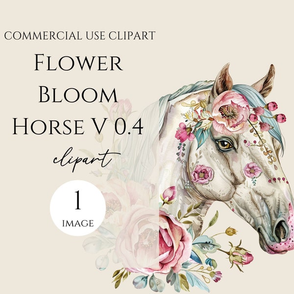 Horse clipart, western high quality PNG includes commercial license | watercolor horse, whimsical horse.