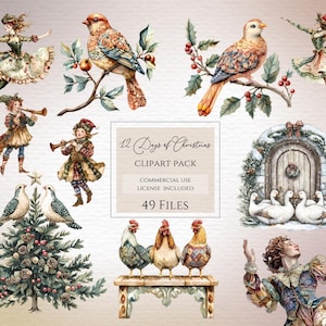 12 dagen kerst clipart, twaalf dagen kerst png. Lees meer in de onderstaande beschrijving.