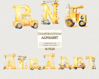 Clipart dell'alfabeto per la festa di compleanno dei costruttori. Scopri di più nella descrizione qui sotto.