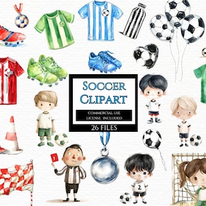 水彩のサッカー ジャージ クリップアート、スポーツ クリップアート、サッカー クリップアート、サッカー png、サッカー クリップアート、子供のスポーツ、水彩のサッカー。