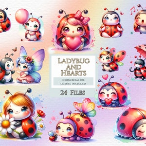 Coccinelle e cuori clipart acquerello, Clipart coccinella, PNG coccinella, clipart carina coccinella, Clipart coccinella amore. Scopri di più nella descrizione.
