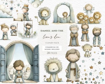 Daniel and the lions den clipart. Bible stories, bible studies png, Religion clipart, watercolor clipart, God clipart.
