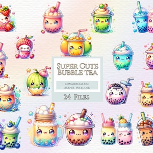 Bubble tea mignon boba tea clipart boba tea thé au lait Png, usage commercial, images png en téléchargement numérique, clipart aquarelle.