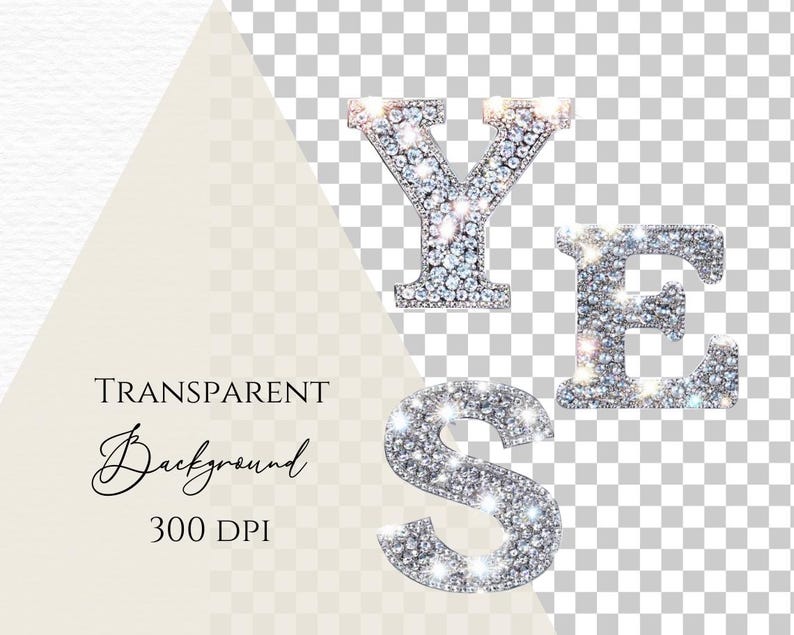 Pu&ograve; includere: La parola "S&Igrave;" scritta in lettere argentate con una texture scintillante di diamante.