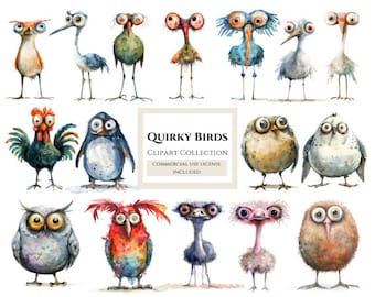 Paquete de imágenes prediseñadas de aves originales. Uso comercial incluido en el precio. Más información en la descripción a continuación.