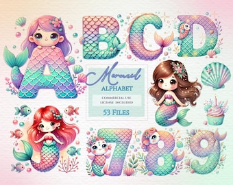 Unter dem Meer Clipart Buchstaben, Meerjungfrau-Alphabet, Meerjungfrau png, Meerjungfrau-Skalen, Meerjungfrau-Schwanz Png, Meerjungfrau-Zahlen, Doodle-Alphabet