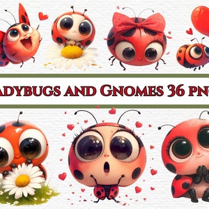 Imágenes prediseñadas de acuarela de mariquitas y corazones, mariquita png, imágenes prediseñadas de mariquita linda, imágenes prediseñadas de mariquita de amor.