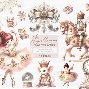 Clipart de bailarina de natal em aquarela, clipart de natal, clipart de pão de gengibre, pacote de natal, enfeites de natal, árvore de natal PNG