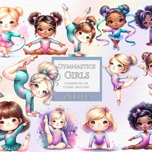Clipart di ginnastica pastello dell'acquerello, Png ragazza ginnastica, Clipart ginnasta, Salto dalla trave, Clipart ginnastica, ClipArt ginnastica, Ginnastica.