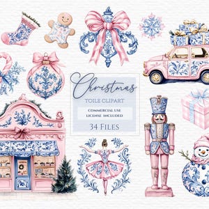 Kerst toile clipart, kerst-png, aquarel kerstmis, grandmillenial, kerstwinkelpui, zuurstokkerstmis