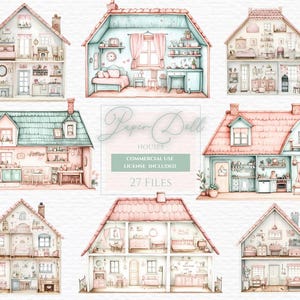 Dollhouse furniture clipart, Fashion Girl Clipart, Victorian Clipart, junk journal supply, whimsy journal ,Printable Paper Doll, Vintage.