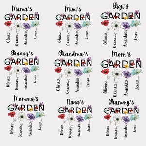 Paquete png de jardín de la abuela, paquete gráfico de imágenes prediseñadas de flores del mes de nacimiento. Obtenga más información en la descripción a continuación.