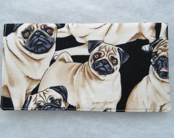 Checkbook Cover - PUGS