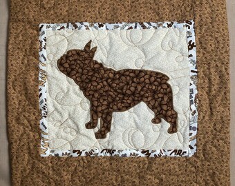 French Bulldog - Quilted Dog pillow 16 inches