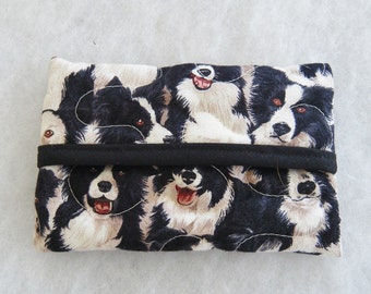Quilted Tissue Holder - Border Collies