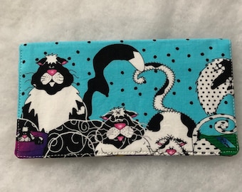 Checkbook Cover - Cats caterwauling