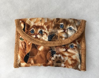 Quilted Card Holder - cute cats