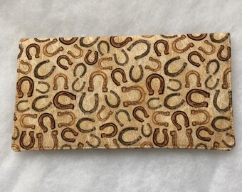 Horse shoes - checkbook cover - last one