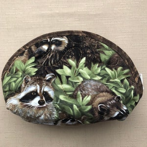 Raccoons masked bandits - small quilted purse