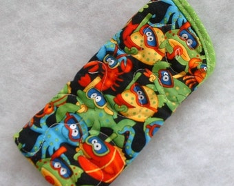 Quilted Sunglass/Eyeglass case - Snorkeling Fish