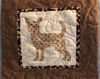 Chihuahua - Quilted Dog pillow 16 inches