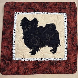 PAPILLON - Quilted Dog pillow 16”