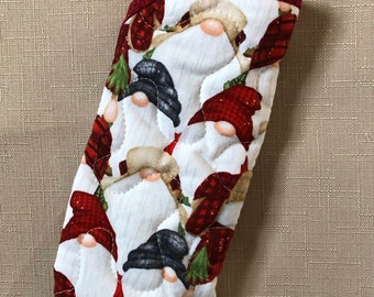 Quilted Sunglass/Eyeglass case - Winter gnomes timber