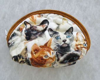 Small Quilted Purse - Realistic Cats