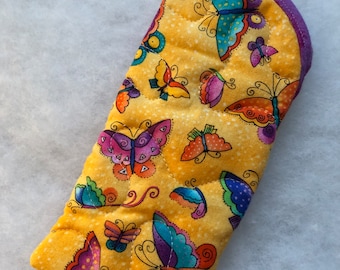 Quilted Sunglass/Eyeglass case - Laurel Burch butterflies