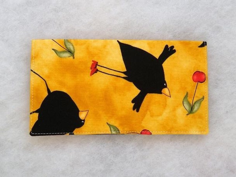 Checkbook Cover Dancing Crows image 1