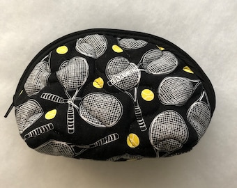 Tennis racquets - small quilted purse