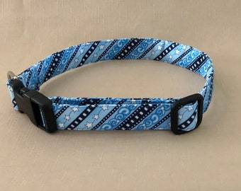 Blue stripes - Dog Collar