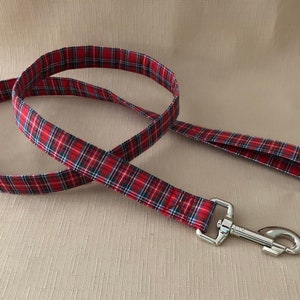 Red tartan Plaid - Dog Leash