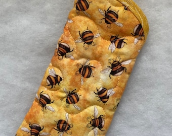 Quilted Sunglass/Eyeglass case - Bumblebees4