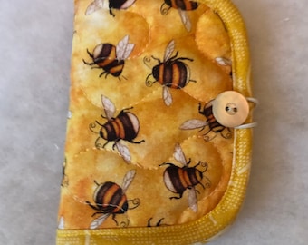 Quilted needle book organizer - Bumblebees4