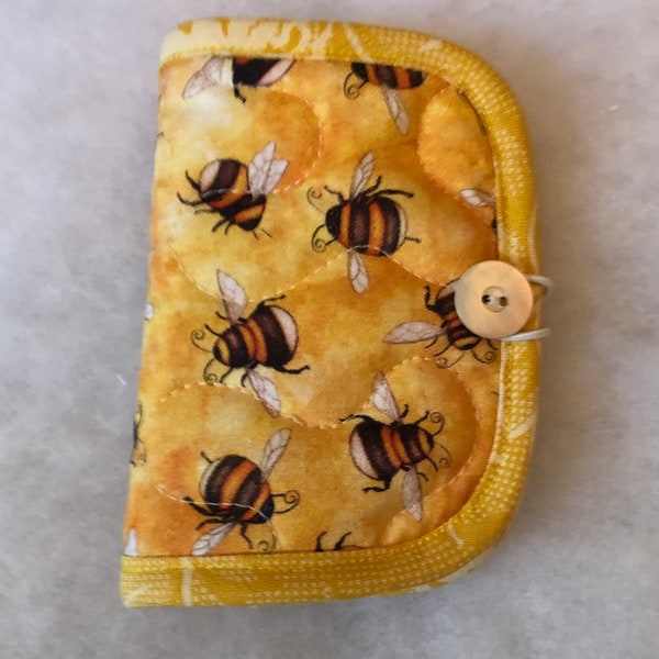 Quilted needle book organizer - Bumblebees4