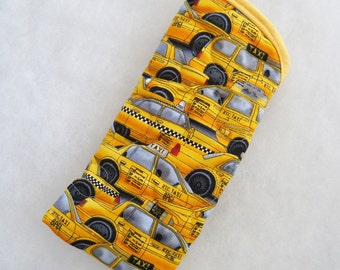 Quilted Sunglass/Eyeglass case - NYC taxi cabs