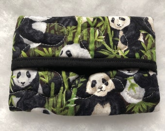 Tissue Holder Quilted - Pandas