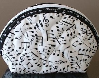 Small Quilted Purse - Musical Notes