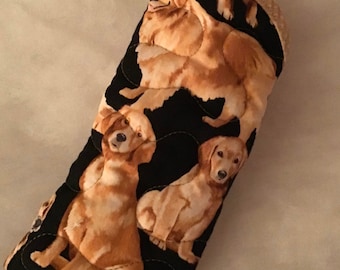 Quilted Eyeglass/Sunglass case - Golden Retriever