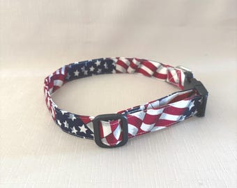 Stars and Stripes American flag red white blue - Dog Collar