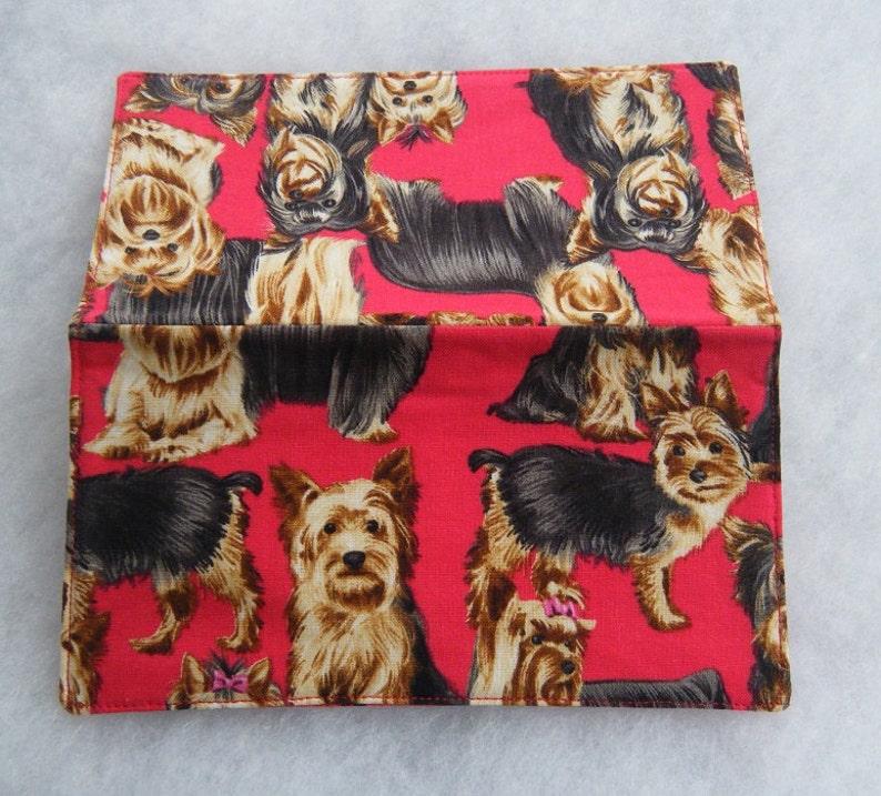 Checkbook Cover Yorkies Yorkshire Terrier Etsy