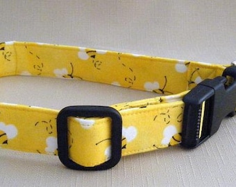 Yellow Bumblebees  - Dog Collar