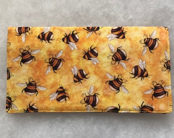 Checkbook Cover - Bumblebees4